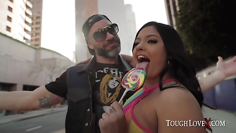 Short haired girl masturbation