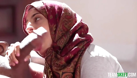 Super cute girl's first time with her