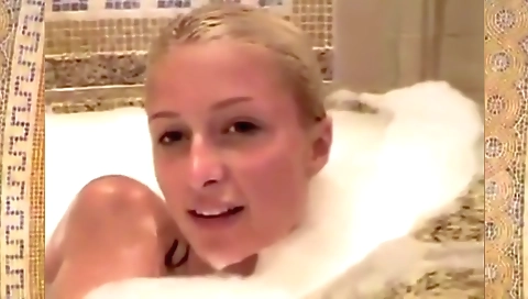 Blonde with huge tits and fucks