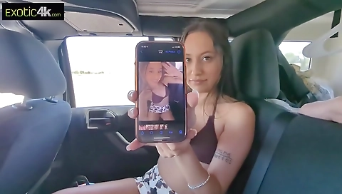 She's alad cumshot in the car